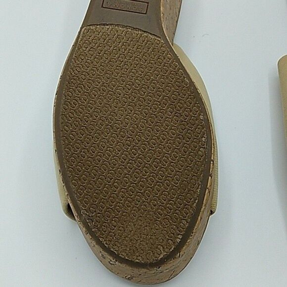 Sonoma Platform Wedges Size 7M 7 Medium Sandal Slip On Shoes Neutral - Picture 9 of 10